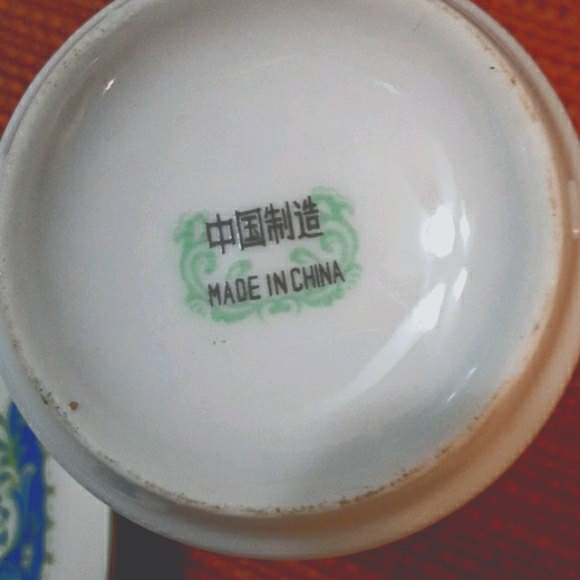 Blue and Gold Demitasse Tea Cup and Saucer - Picture 2 of 4